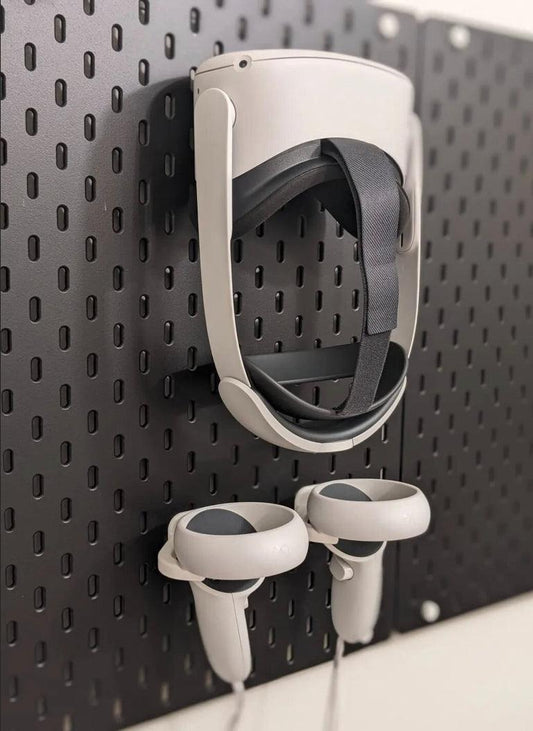 IKEA Skadis pegboard Meta Quest 2 mount